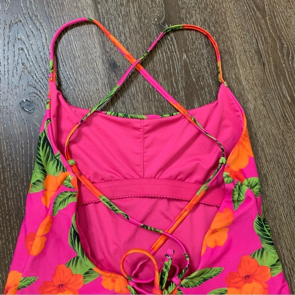 Beach riot Womens pink floral “stevie” tropical one piece swimsuit s - Picture 6 of 9
